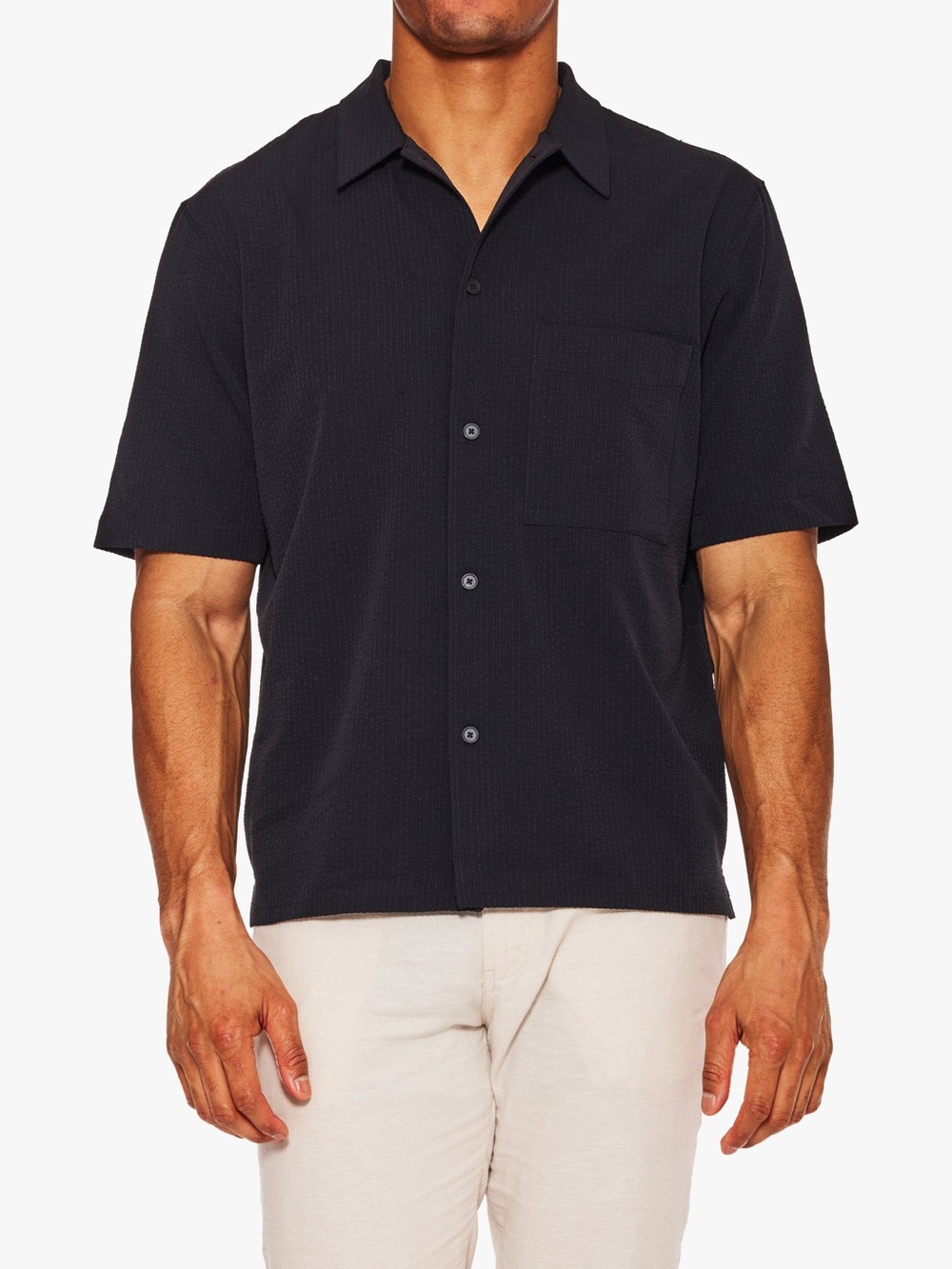 Lululemon black button down collar shirt